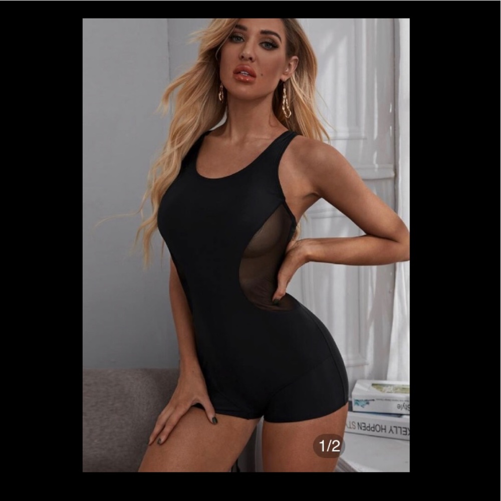 One piece racer back swimsuit